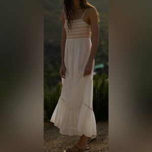 Zara Combination Tiered Midi Dress. NWT